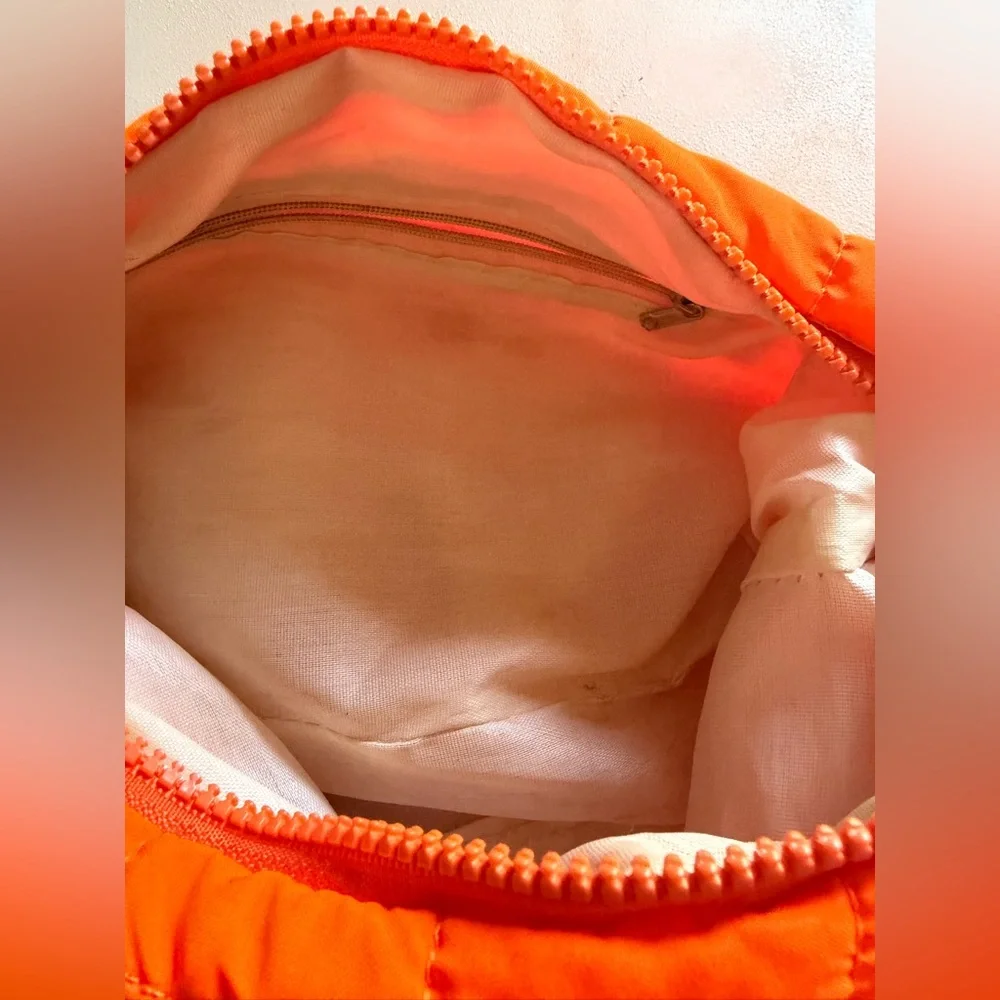Orange Quilted‎ Shoulder Bag
